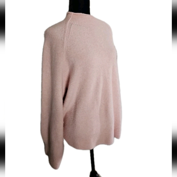 J. Crew Womens Baby Pink Merino Wool Blend Rollneck Sweater Supersoft yarn XXL - Picture 4 of 12